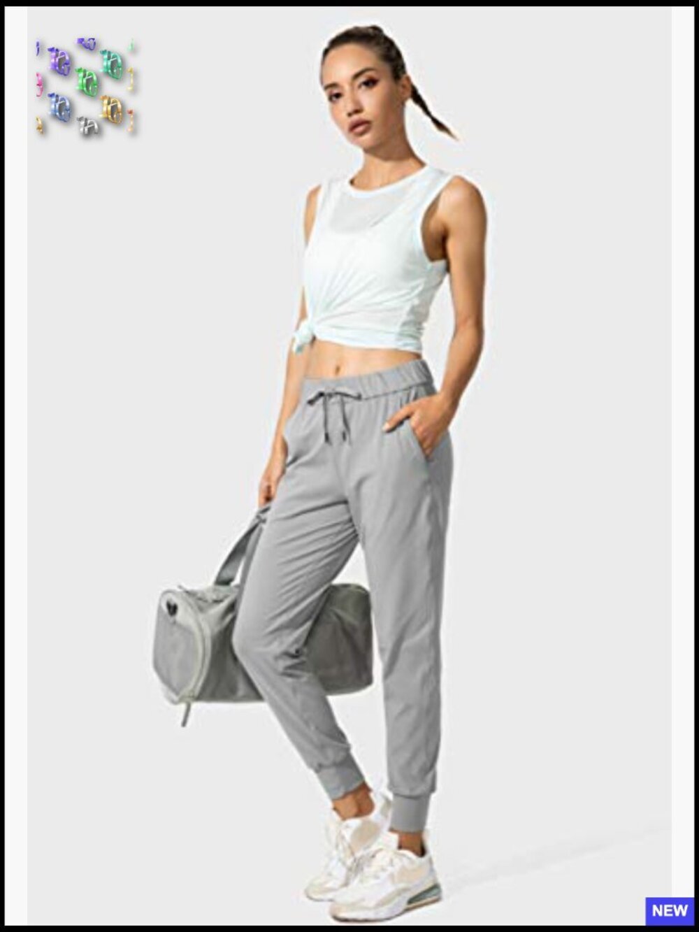Women's Joggers Pants with Pockets Drawstring Running Sweatpants Lounge Workout - Picture 5 of 7